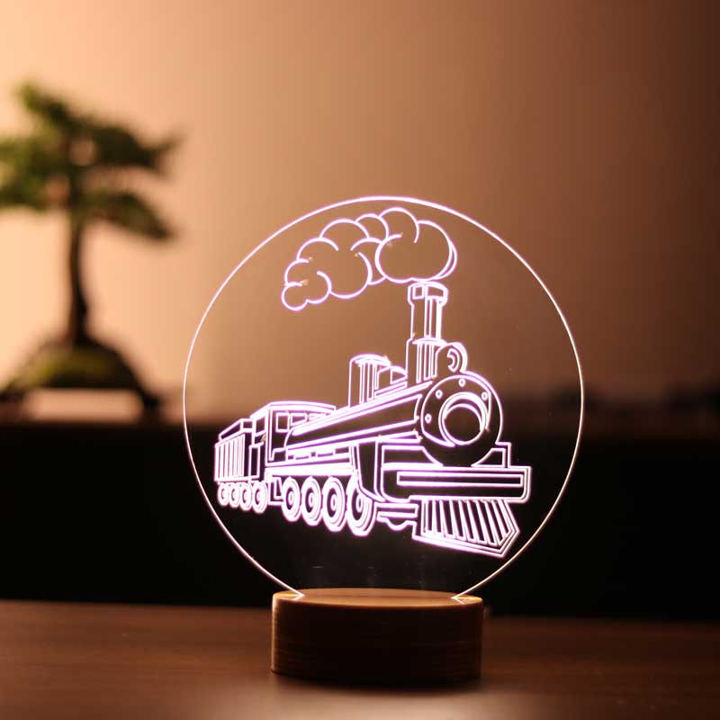 3-D Train LED Lamp