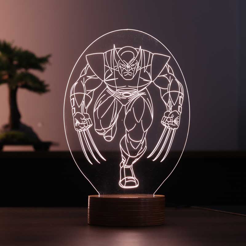 Wolverine Figürlü Dekoratif Hediye Led Masa Lambası | BYLAMP