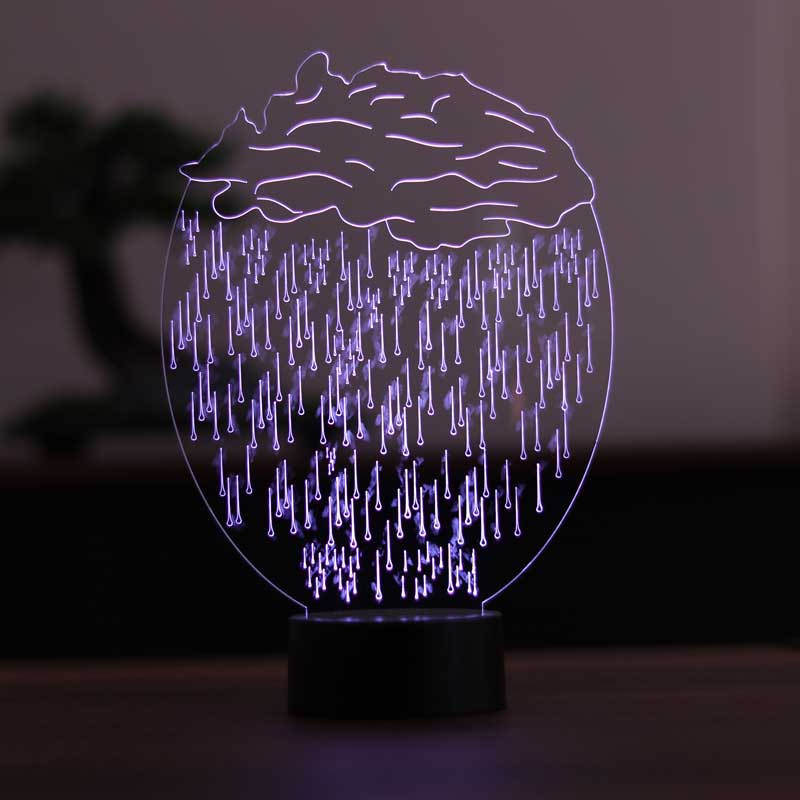 Rain cloud led table lamp