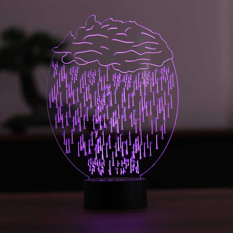 Rain cloud led table lamp