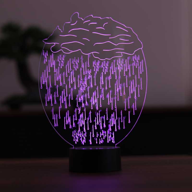 Lámpara de mesa LED de nube de lluvia