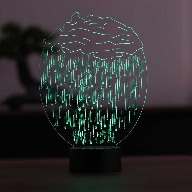 Rain cloud led table lamp