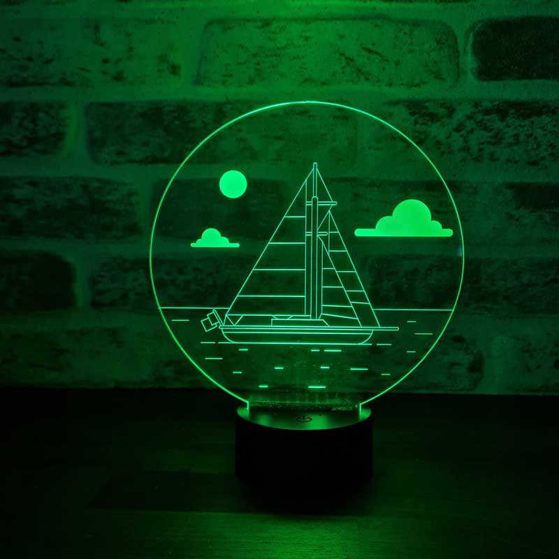 Sailing cloud led table lamp