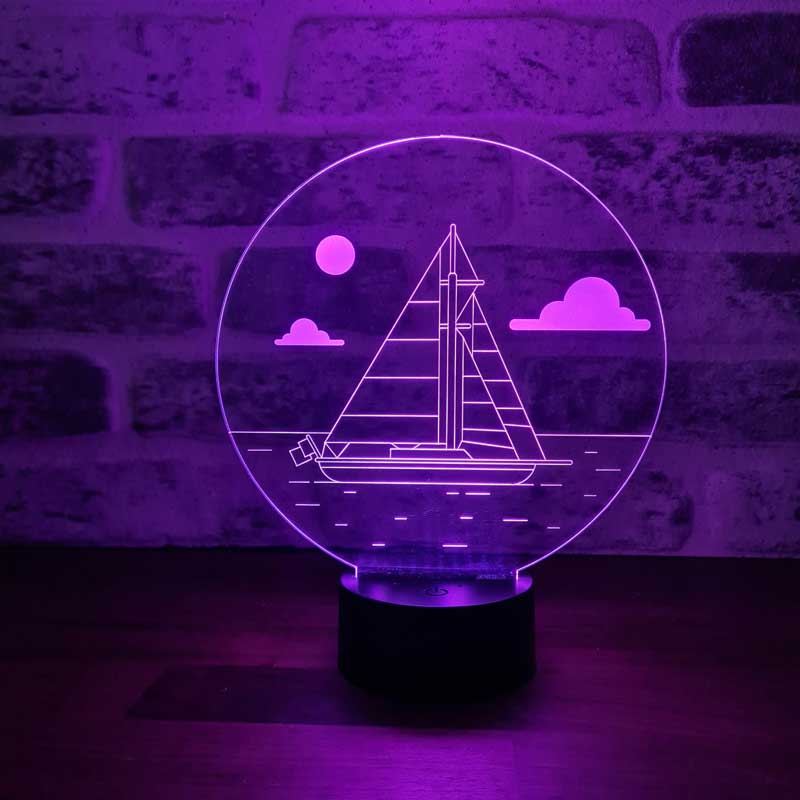 Sailing cloud led table lamp