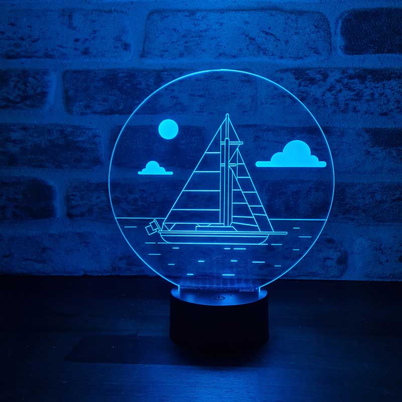 Sailing cloud led table lamp
