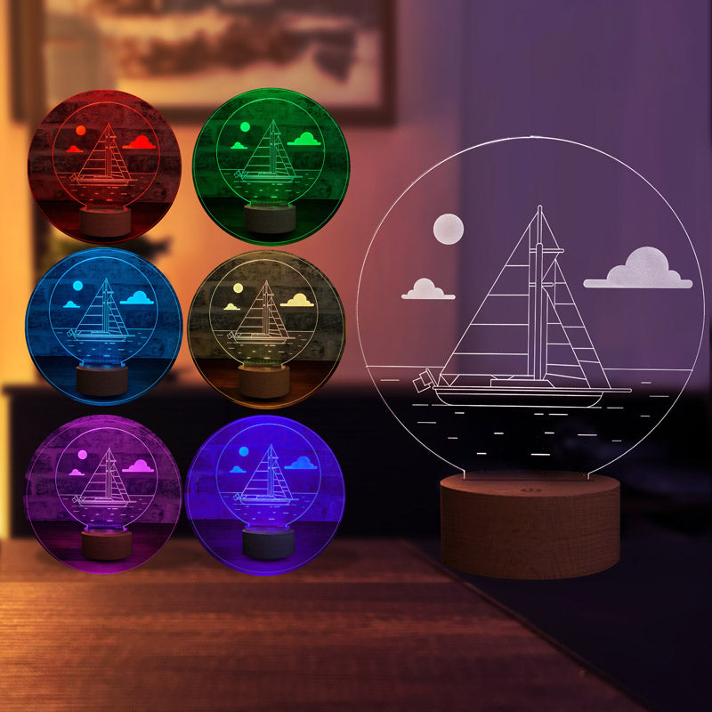 Sailing cloud led table lamp