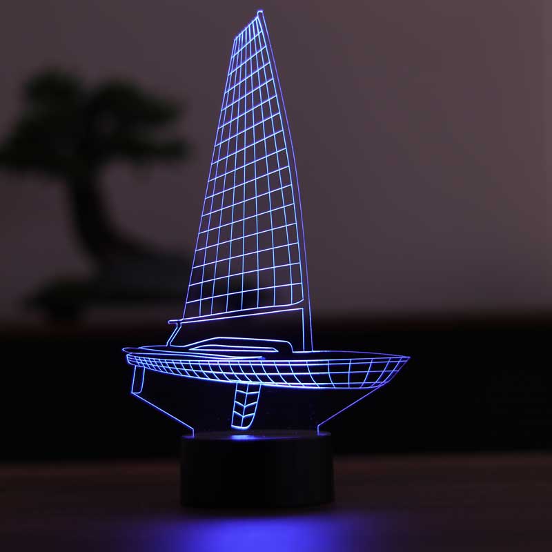 3-D Sailing LED Table Lamp