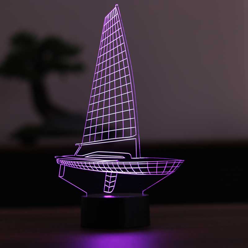 3-D Sailing LED Table Lamp