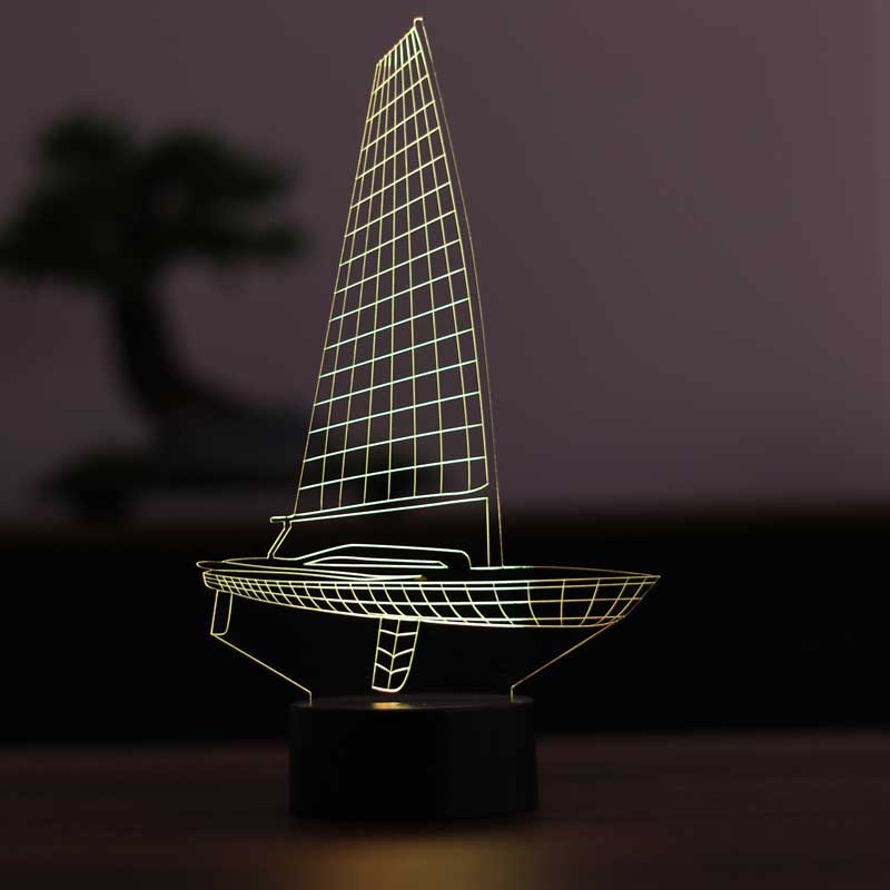 3-D Sailing LED Table Lamp