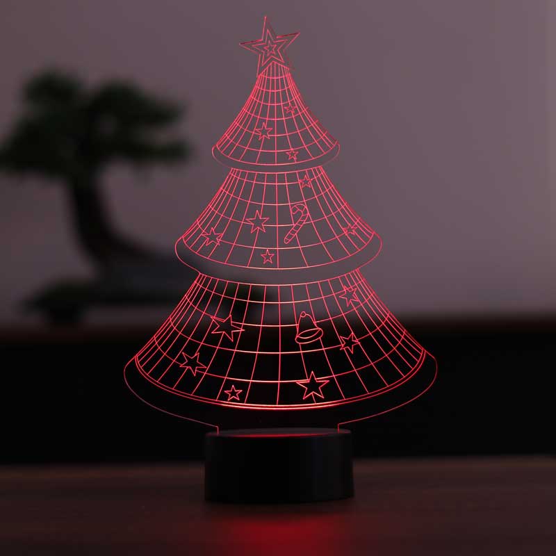 3-D Christmas Tree LED Table Lamp