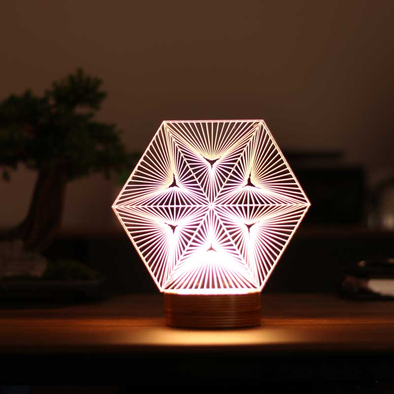3D Star Illusion Lampe