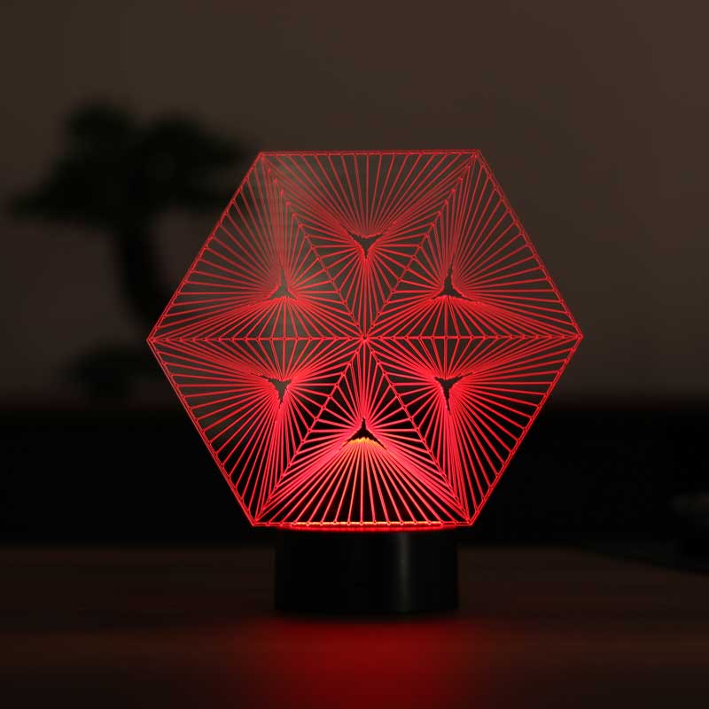 3D Star Illusion Lampe