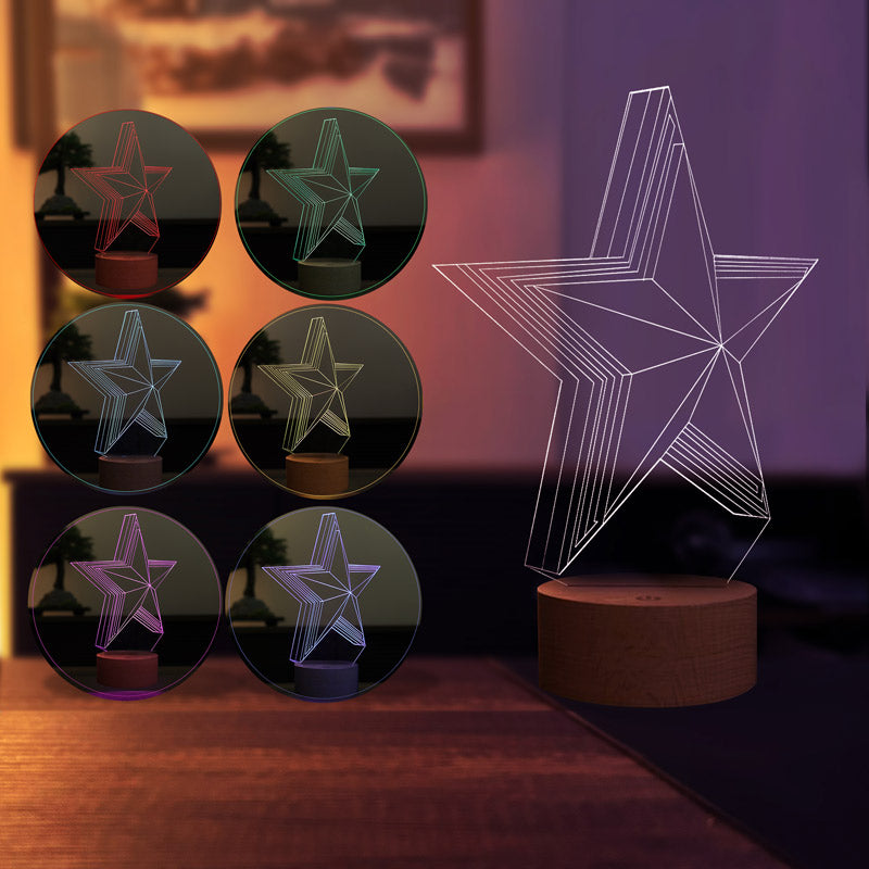 3-D Star LED Table Lamp