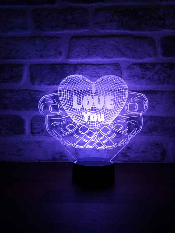 Lámpara de mesa LED Sweetheart 3D