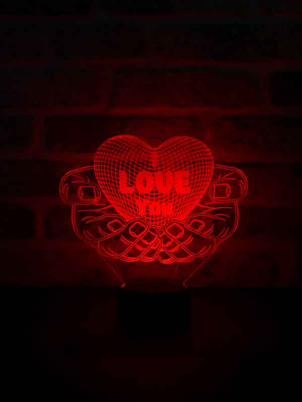 Sevgiliye Figürlü Dekoratif Hediye Led Masa Lambası | BYLAMP