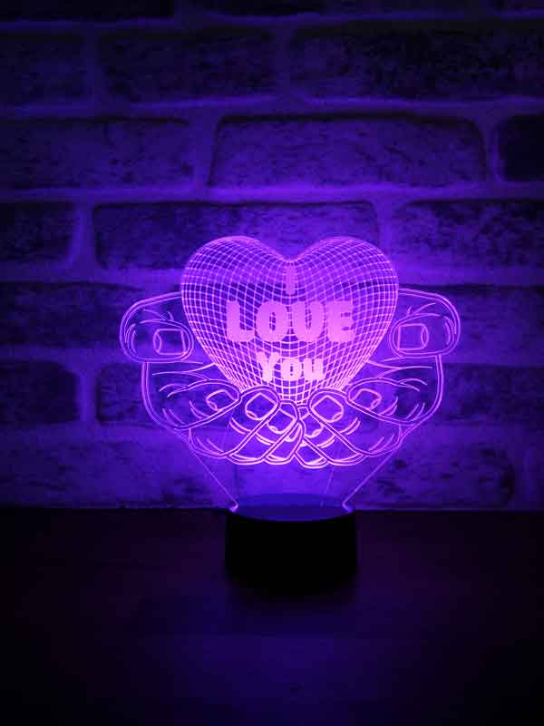 Lámpara de mesa LED Sweetheart 3D