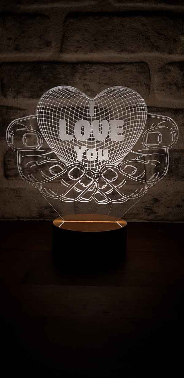 Geschenk Led Lampe für 3D-Liebhaber