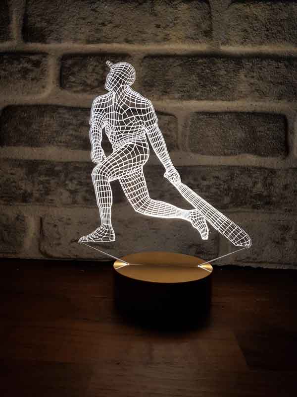 Luz de noche LED de béisbol 3D