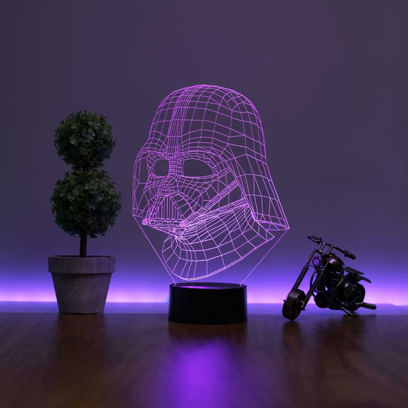 Lámpara de mesa led 3D Darth Vader