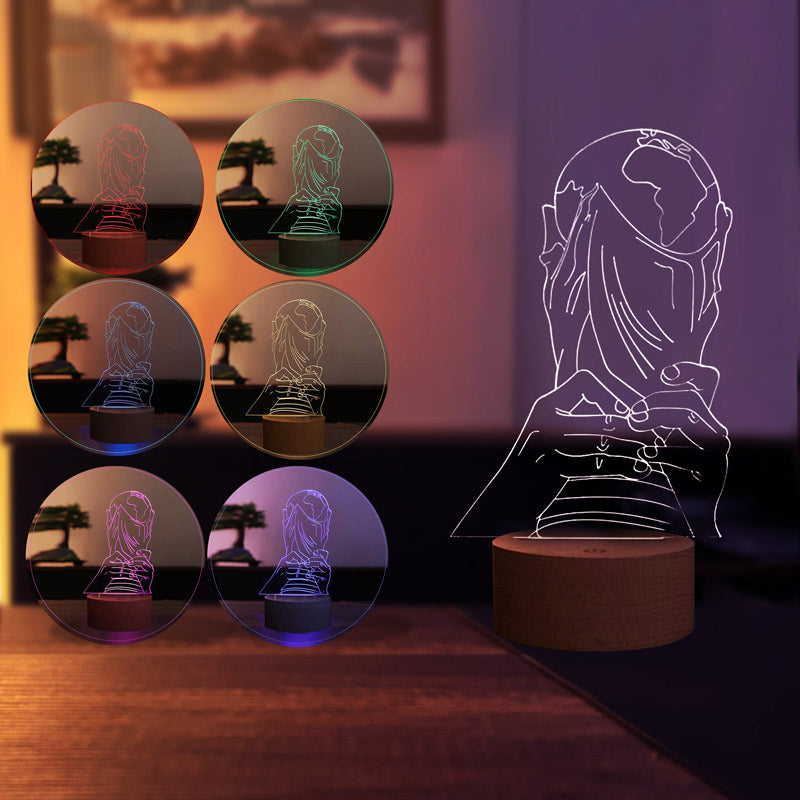 Lámpara de regalo de la Copa Mundial 3D