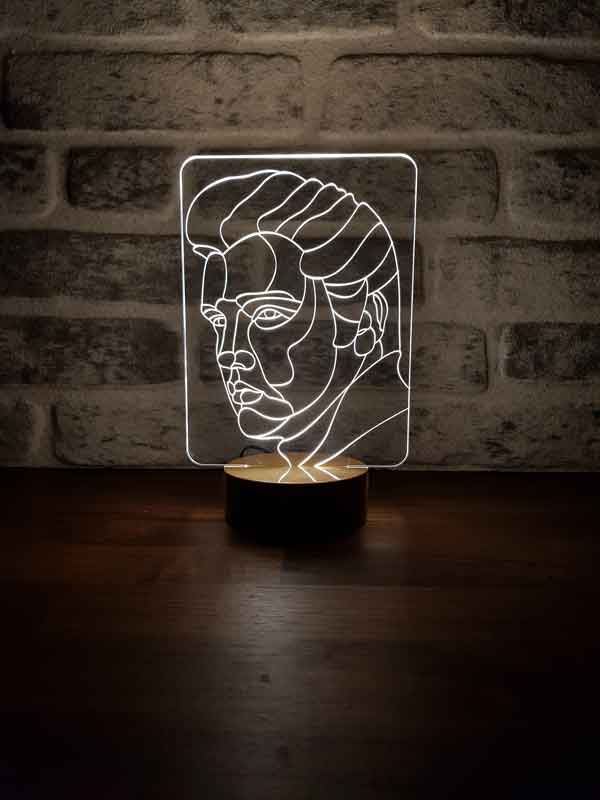 3D Elvis Presley Led Night Lamp With A Full Screen