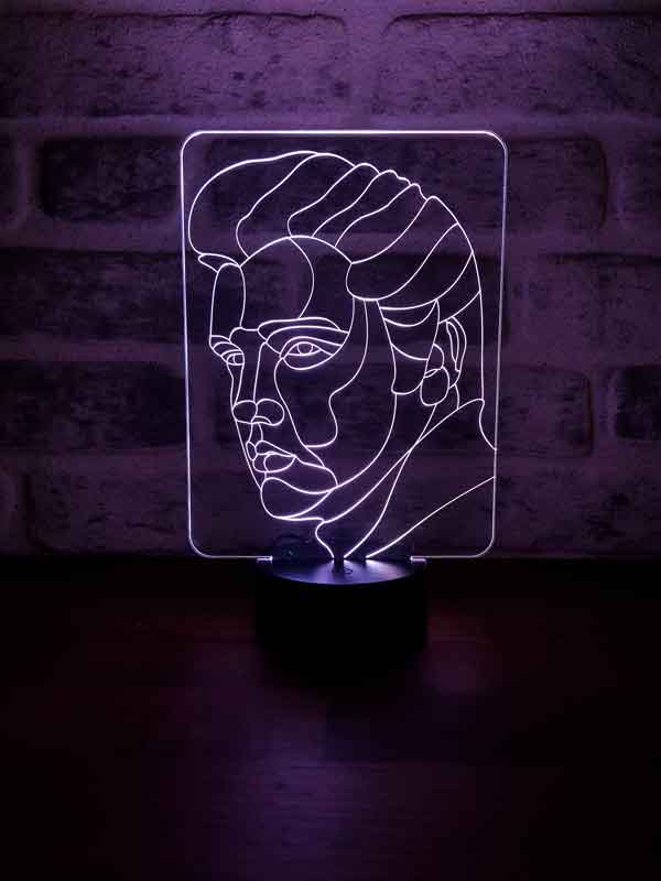 3D Elvis Presley Led Night Lamp With A Full Screen