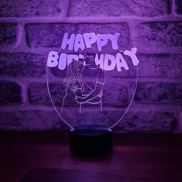 Happy Birthday Figürlü Dekoratif Hediye Led Masa Lambası | BYLAMP