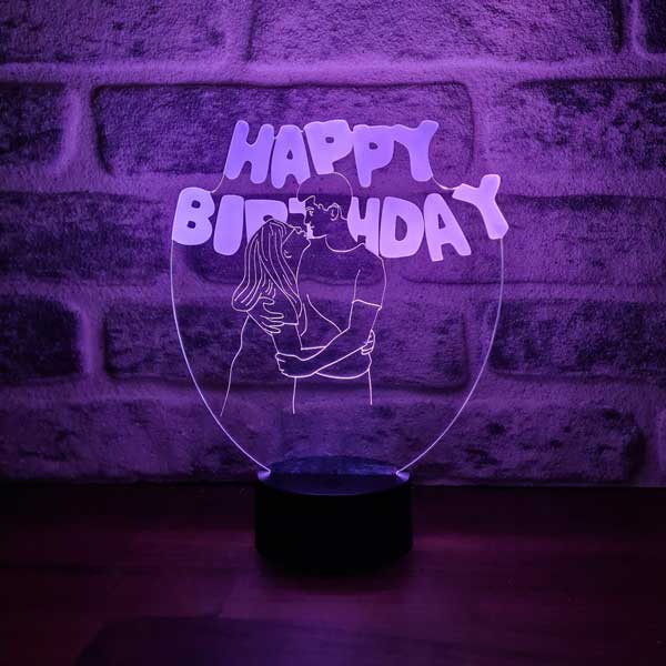 Feliz cumpleaños regalo lámpara de mesa
