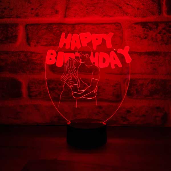 Happy Birthday Figürlü Dekoratif Hediye Led Masa Lambası | BYLAMP