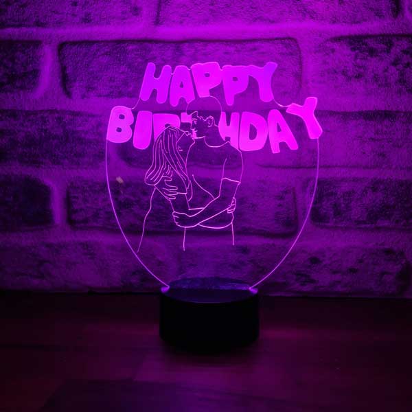 Happy Birthday Figürlü Dekoratif Hediye Led Masa Lambası | BYLAMP