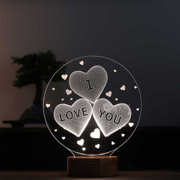 3D I Love You LED Lamp