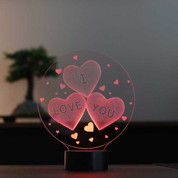 3D I Love You LED Lamp
