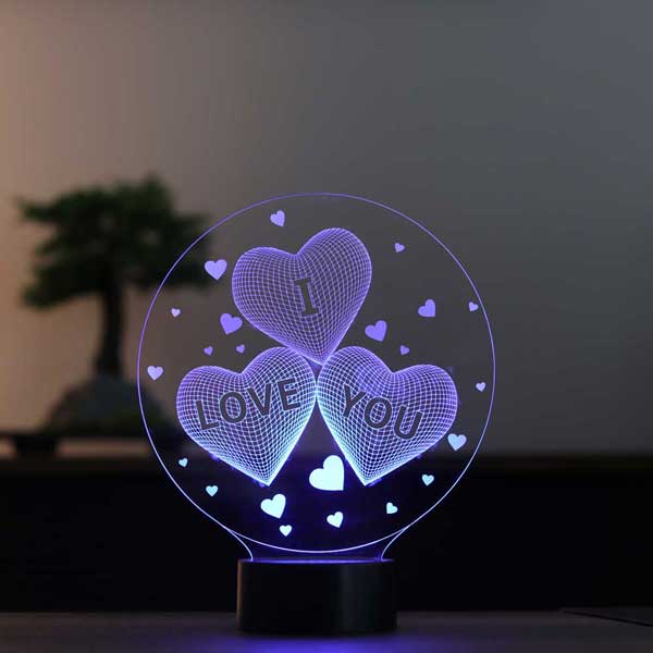 3D I Love You LED Lamp