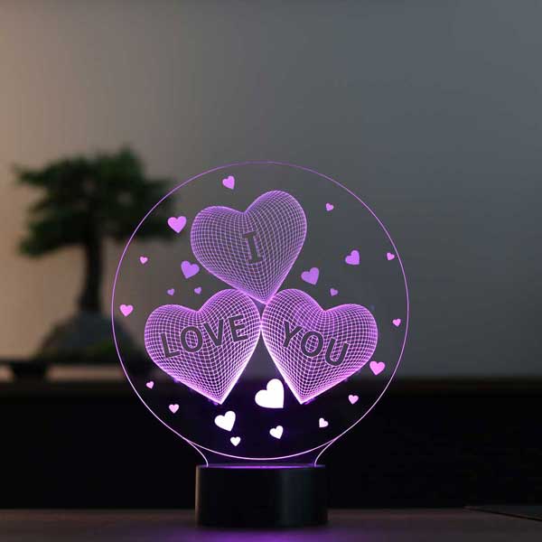 3D I Love You LED Lamp