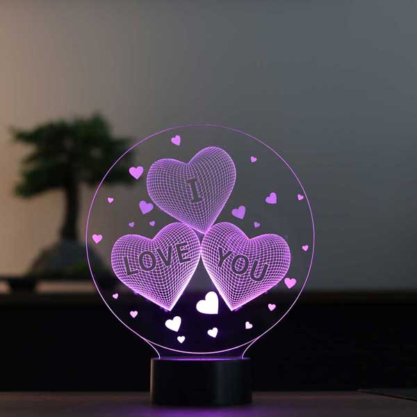 3D Ich liebe dich Led Lampe