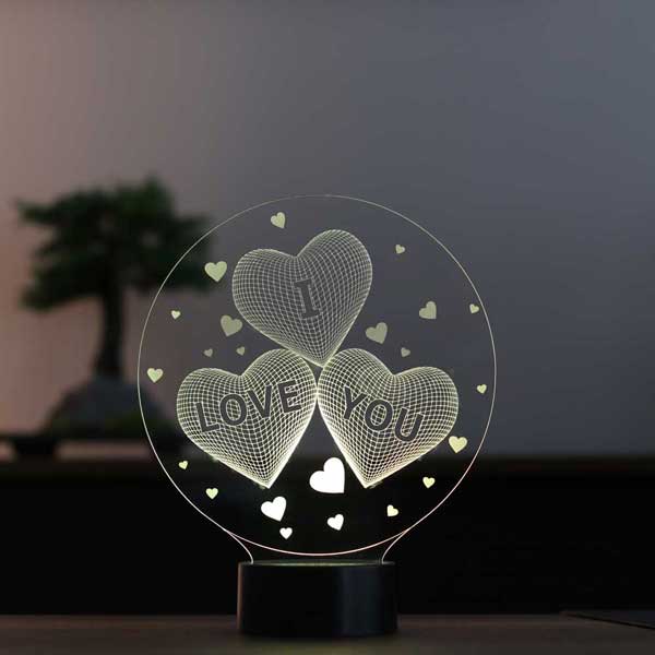 3D I Love You LED Lamp