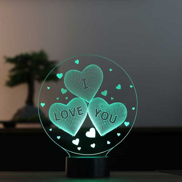 3D I Love You LED Lamp