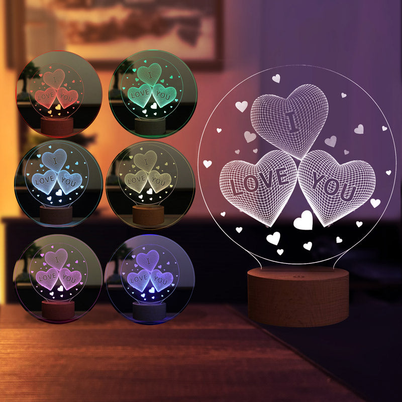 3D I Love You LED Lamp