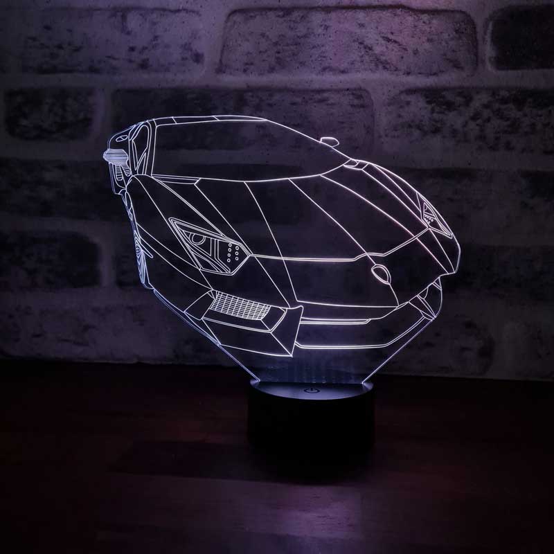 Lamborghini Figürlü Dekoratif Hediye Led Masa Lambası | BYLAMP