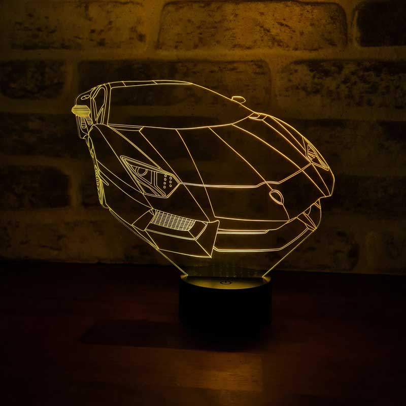 Lamborghini Figürlü Dekoratif Hediye Led Masa Lambası | BYLAMP