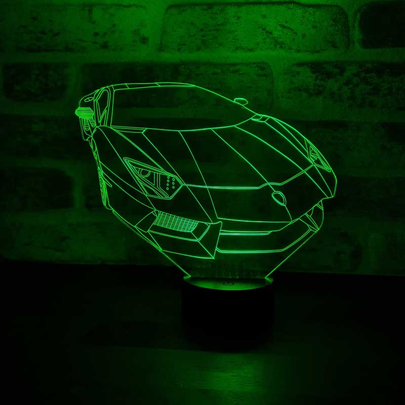 Lamborghini Figürlü Dekoratif Hediye Led Masa Lambası | BYLAMP