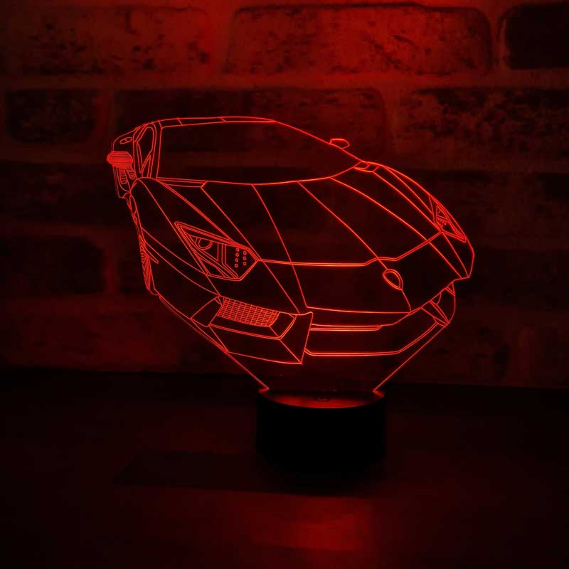 Lamborghini Figürlü Dekoratif Hediye Led Masa Lambası | BYLAMP