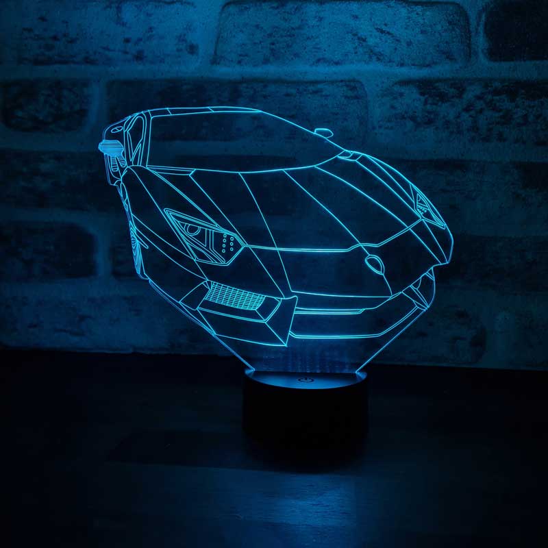 Lamborghini Figürlü Dekoratif Hediye Led Masa Lambası | BYLAMP