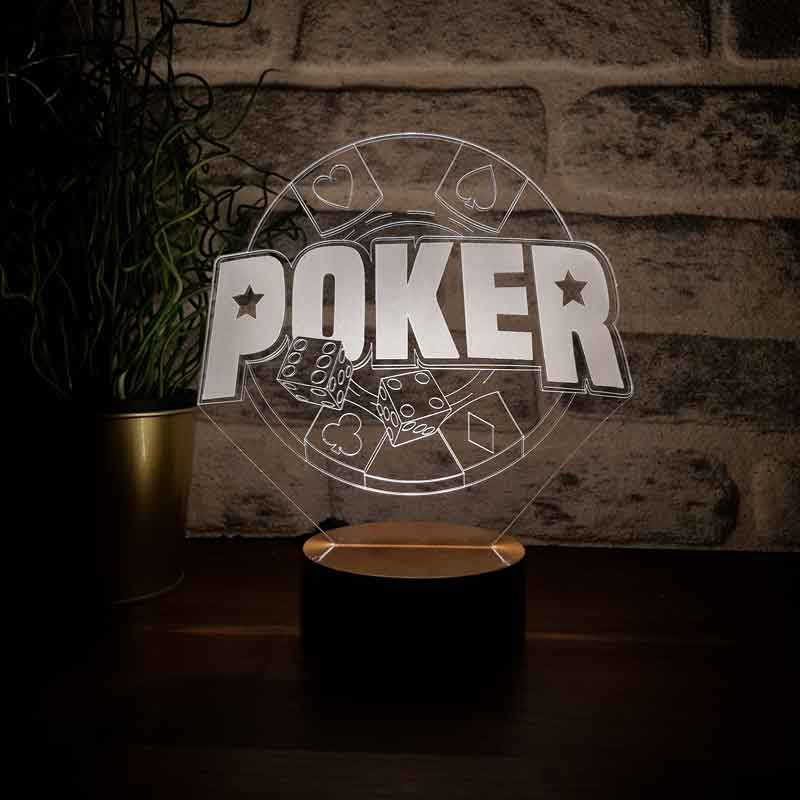 Poker Figürlü Dekoratif Hediye Led Masa Lambası | BYLAMP