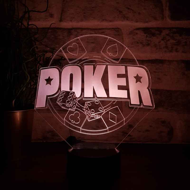 Poker Figürlü Dekoratif Hediye Led Masa Lambası | BYLAMP