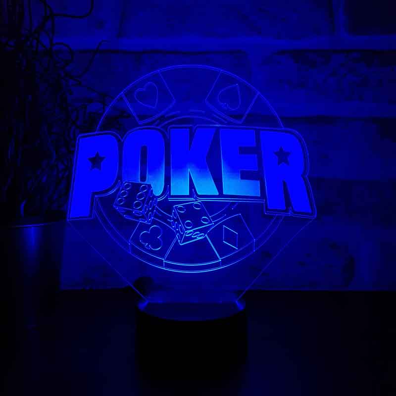 Poker Figürlü Dekoratif Hediye Led Masa Lambası | BYLAMP