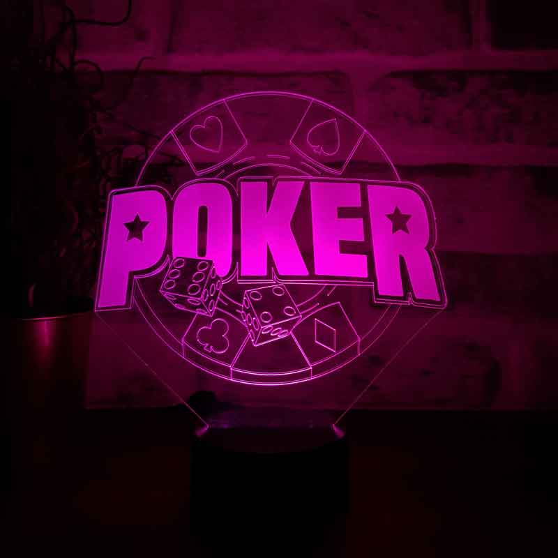 3D Poker Gift LED Lamp