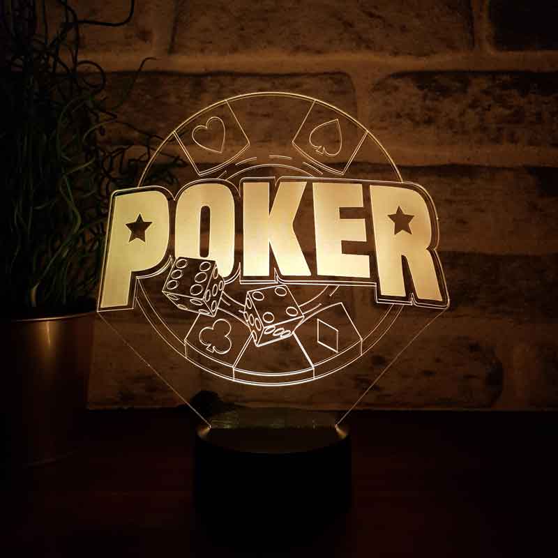 Poker Figürlü Dekoratif Hediye Led Masa Lambası | BYLAMP