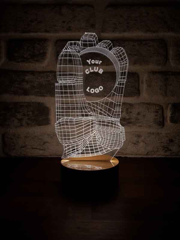 3D Rubgy glove LED night light