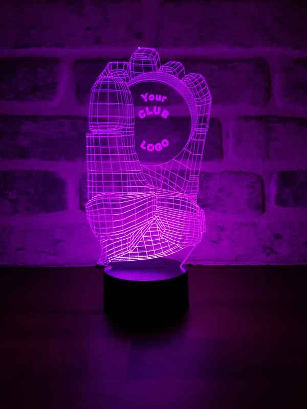 3D Rubgy glove LED night light